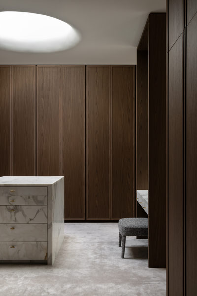 Interior and architectural detail at Salford House, Balwyn by WB Built