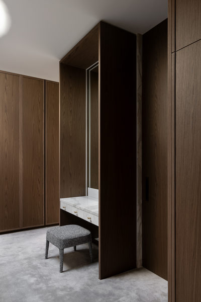 Interior and architectural detail at Salford House, Balwyn by WB Built