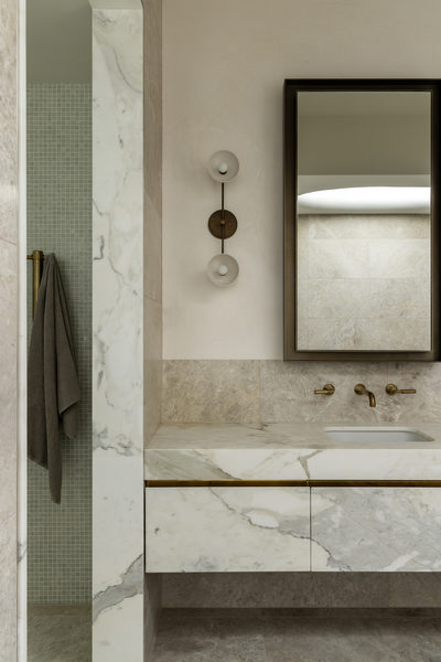 Interior and architectural detail at Salford House, Balwyn by WB Built