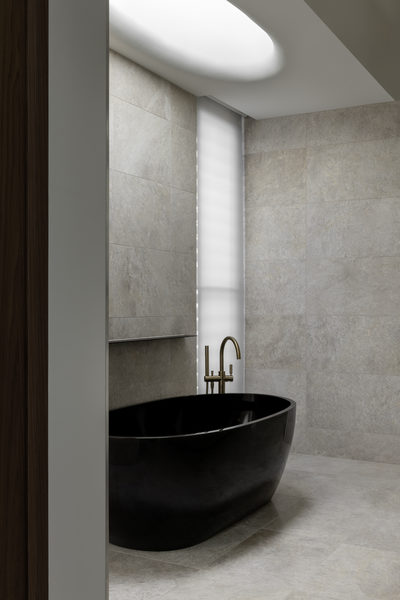 Interior and architectural detail at Salford House, Balwyn by WB Built