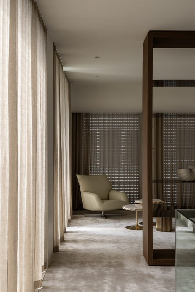 Interior and architectural detail at Salford House, Balwyn by WB Built