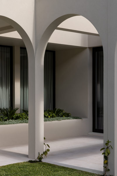 Interior and architectural detail at Salford House, Balwyn by WB Built