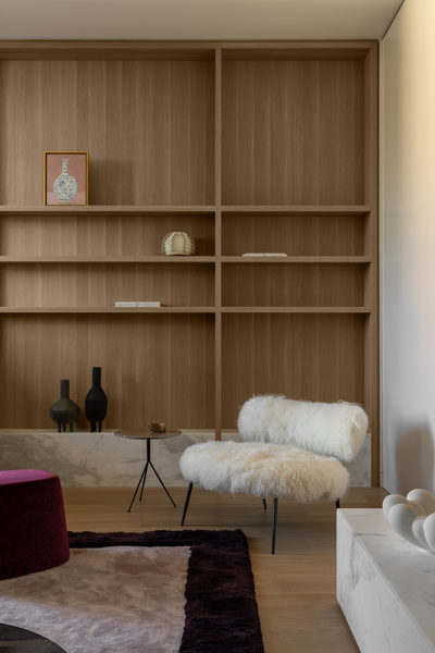 Interior and architectural detail at Salford House, Balwyn by WB Built