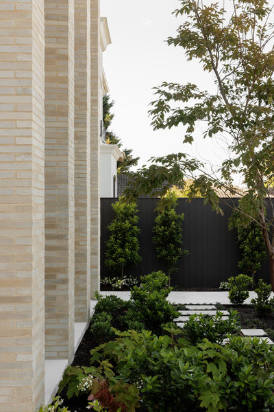 Interior and architectural detail at Salford House, Balwyn by WB Built