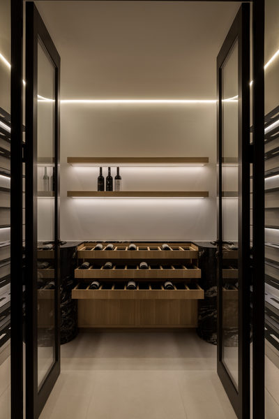 Interior and architectural detail at Salford House, Balwyn by WB Built