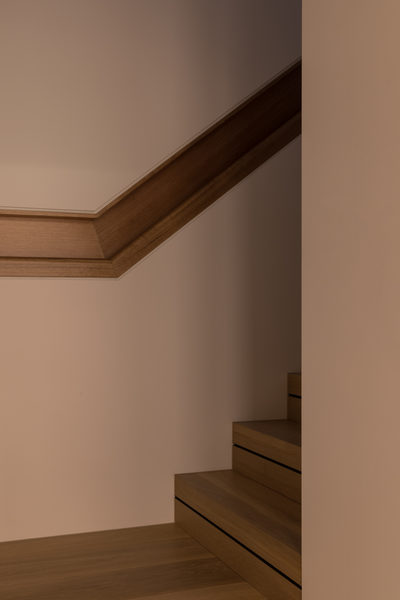 Interior and architectural detail at Salford House, Balwyn by WB Built
