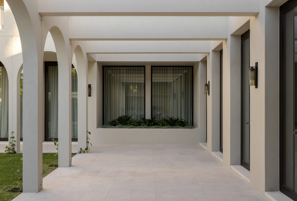 Interior and architectural detail at Salford House, Balwyn by WB Built