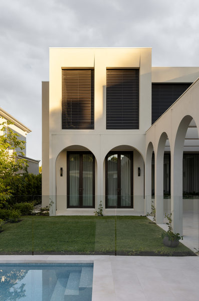 Interior and architectural detail at Salford House, Balwyn by WB Built