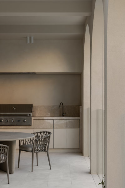 Interior and architectural detail at Salford House, Balwyn by WB Built