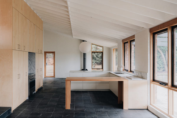Interior and architectural detail at Silver House, Eltham by WB Built