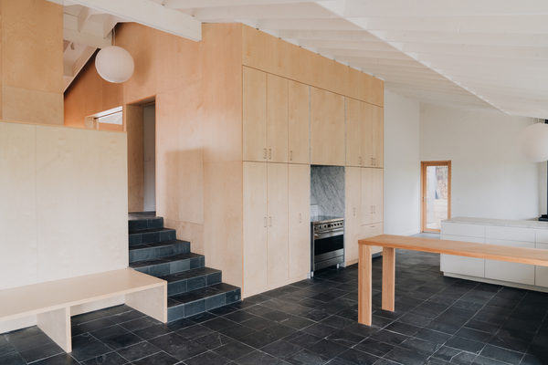Interior and architectural detail at Silver House, Eltham by WB Built