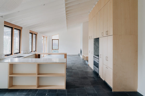 Interior and architectural detail at Silver House, Eltham by WB Built