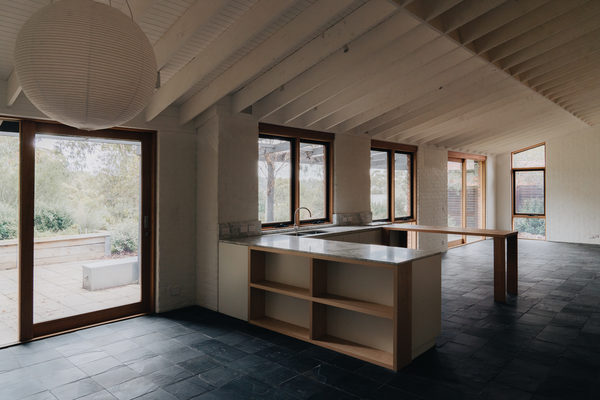 Interior and architectural detail at Silver House, Eltham by WB Built