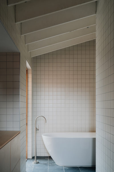 Interior and architectural detail at Silver House, Eltham by WB Built