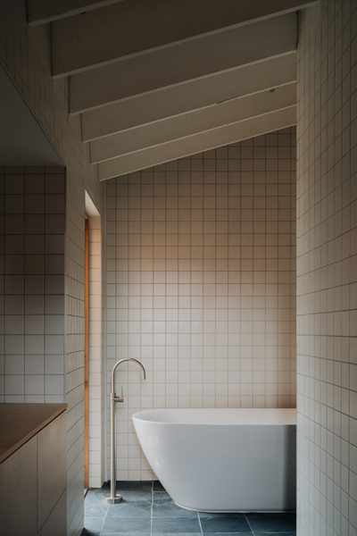 Interior and architectural detail at Silver House, Eltham by WB Built