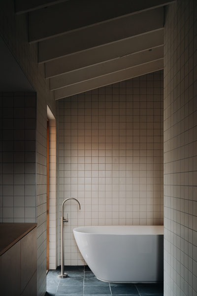 Interior and architectural detail at Silver House, Eltham by WB Built