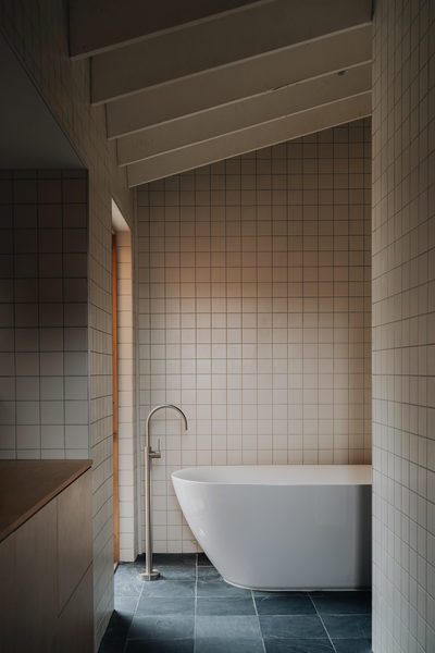 Interior and architectural detail at Silver House, Eltham by WB Built