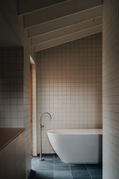 Interior and architectural detail at Silver House, Eltham by WB Built