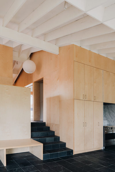 Interior and architectural detail at Silver House, Eltham by WB Built