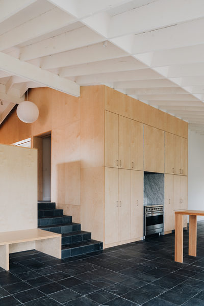 Interior and architectural detail at Silver House, Eltham by WB Built