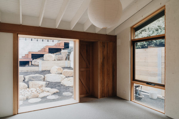 Interior and architectural detail at Silver House, Eltham by WB Built