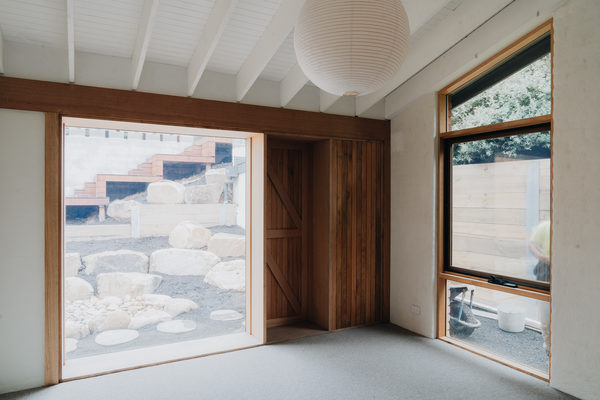 Interior and architectural detail at Silver House, Eltham by WB Built