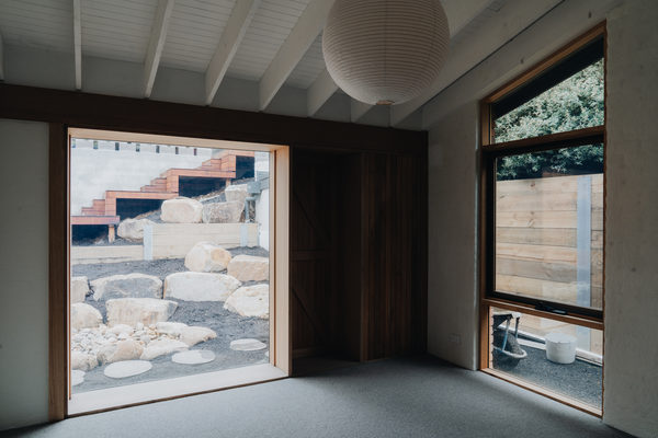 Interior and architectural detail at Silver House, Eltham by WB Built