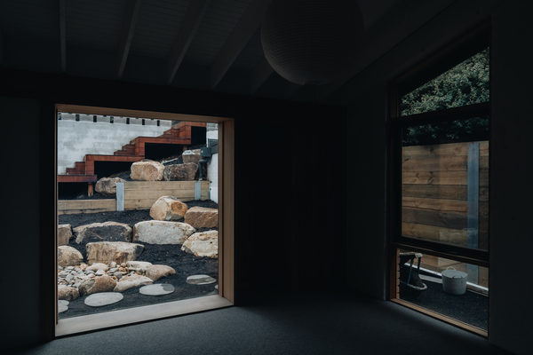 Interior and architectural detail at Silver House, Eltham by WB Built