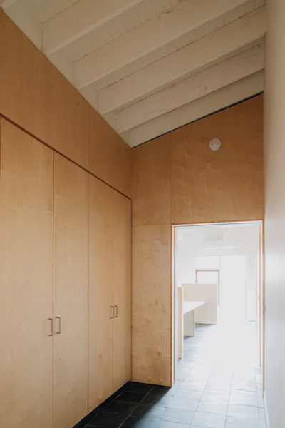 Interior and architectural detail at Silver House, Eltham by WB Built