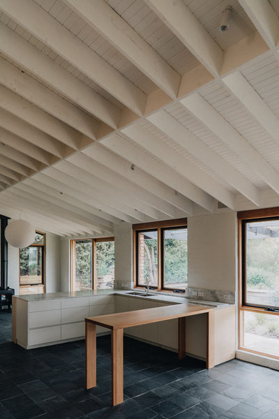 Interior and architectural detail at Silver House, Eltham by WB Built
