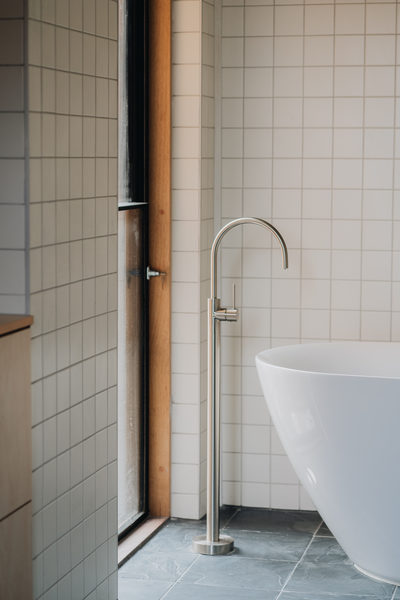 Interior and architectural detail at Silver House, Eltham by WB Built