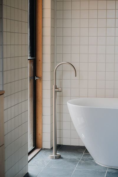 Interior and architectural detail at Silver House, Eltham by WB Built
