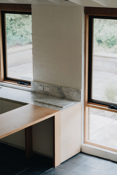 Interior and architectural detail at Silver House, Eltham by WB Built