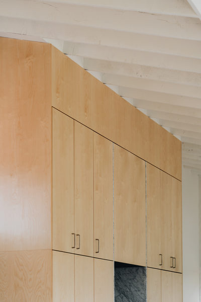 Interior and architectural detail at Silver House, Eltham by WB Built
