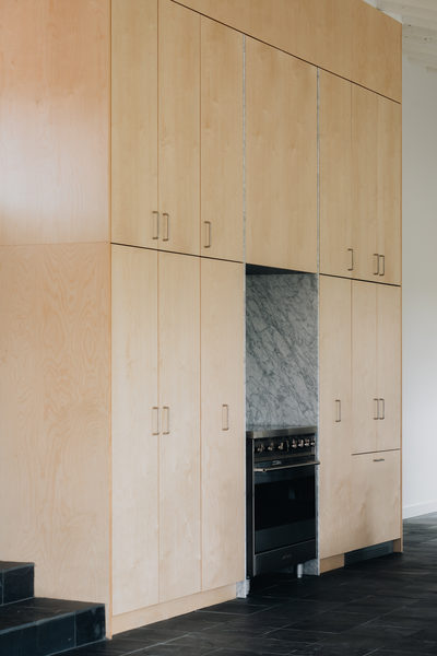 Interior and architectural detail at Silver House, Eltham by WB Built