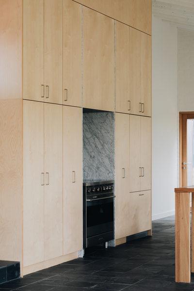 Interior and architectural detail at Silver House, Eltham by WB Built
