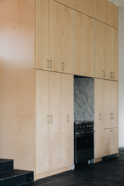 Interior and architectural detail at Silver House, Eltham by WB Built