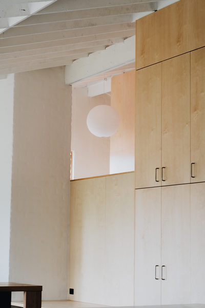 Interior and architectural detail at Silver House, Eltham by WB Built