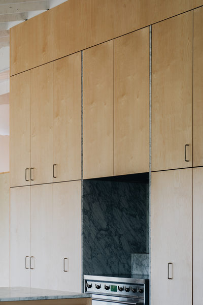 Interior and architectural detail at Silver House, Eltham by WB Built