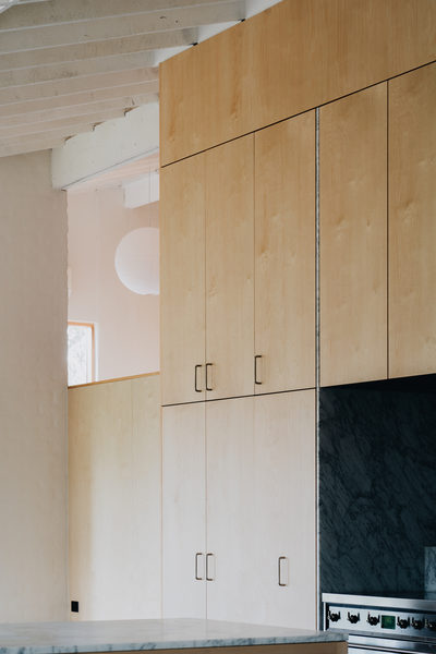 Interior and architectural detail at Silver House, Eltham by WB Built