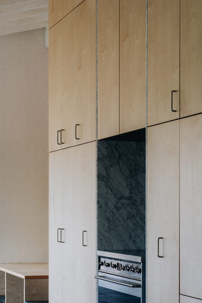Interior and architectural detail at Silver House, Eltham by WB Built