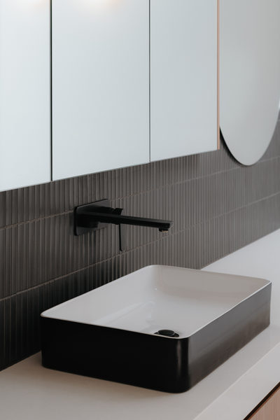 Interior and architectural detail at Sunbury House by WB Built