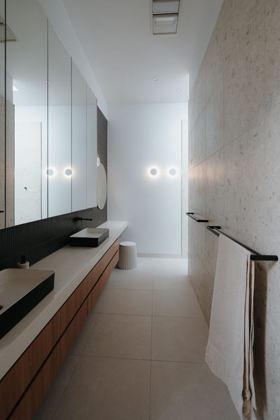 Interior and architectural detail at Sunbury House by WB Built