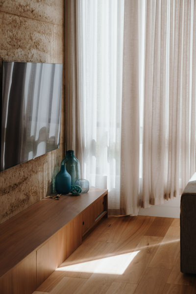 Interior and architectural detail at Sunbury House by WB Built