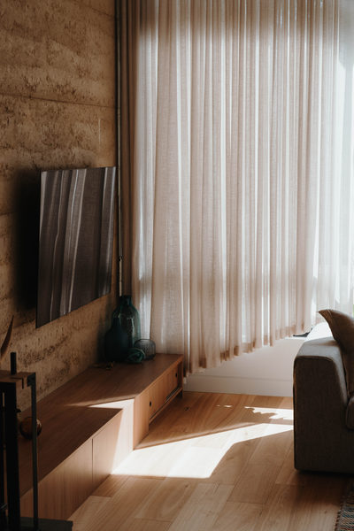 Interior and architectural detail at Sunbury House by WB Built