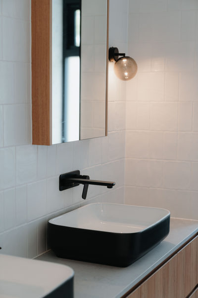Interior and architectural detail at Sunbury House by WB Built