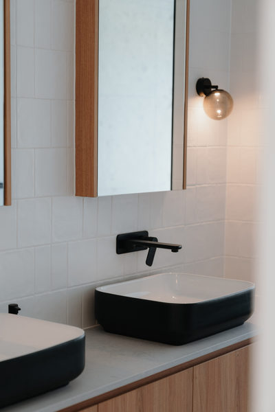 Interior and architectural detail at Sunbury House by WB Built