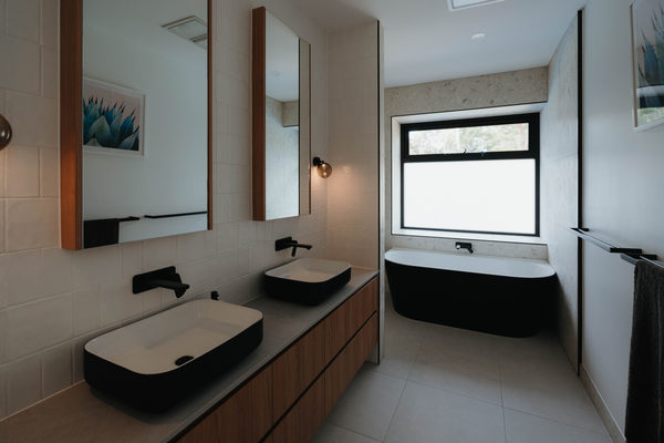 Interior and architectural detail at Sunbury House by WB Built