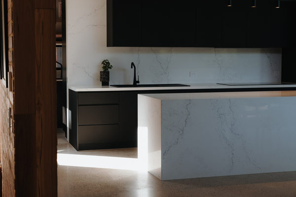 Interior and architectural detail at Sunbury House by WB Built