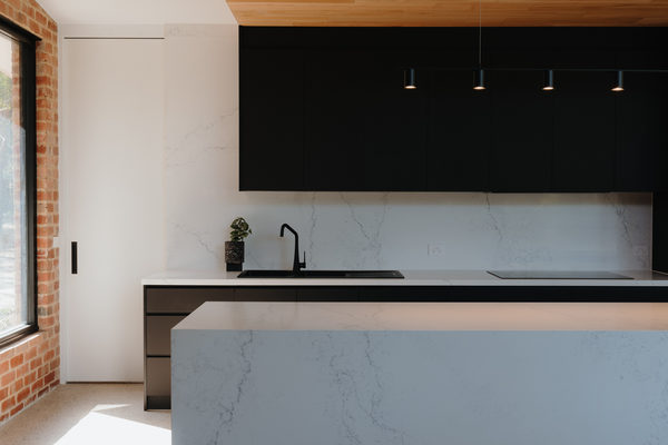 Interior and architectural detail at Sunbury House by WB Built